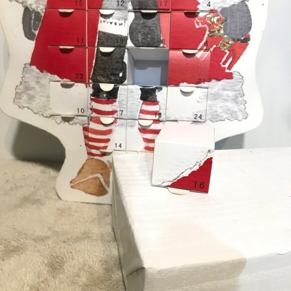 Ikea Santa Claus Advent Calendar Reusable 24 Drawers Heavy Cardboard Julmys 18" - Picture 10 of 16
